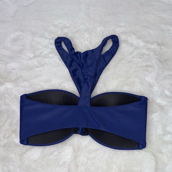 MIKOH Padded Bandeau High Neck Bikini Top Size Small - Picture 3 of 4